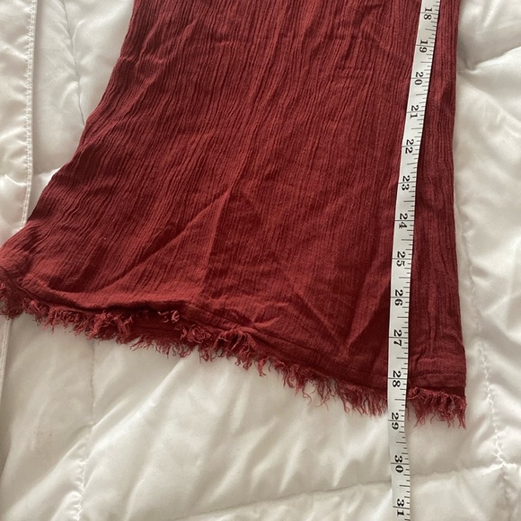 Out from Under Urban Outfitters Size XS Flowy Dark Red Viscose Pants - Picture 6 of 7